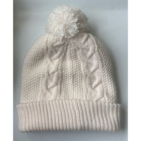 The North Face 
Women\'s Minna Cable-Knit Beanie in Ivory ~ Like New main image 9